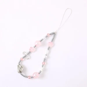 Cute Pearl Bow Cell Phone Chain Bow Keychain Pendant New Luggage Pendant - Photo 1 sur 12