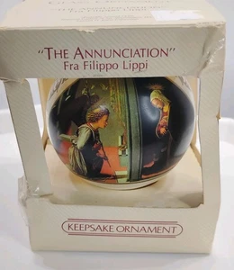 HALLMARK Keepsake Ornament,  1983 The Annunciation" Fra Filippo Lippi,Glass Ball - Picture 1 of 3