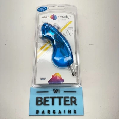 Rock Candy Control Stick Blue Nunchuck Blueberry Boom For Wii Wii U  Free Ship - Image 1 of 4