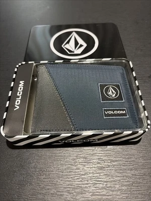 New Volcom Sport Active Designer Mens Street Style Logo Bi Fold Wallet In Box - Image 1 of 4