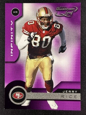 Quantum Leaf #158 Jerry Rice Infinity 2001 púrpura #/50 Foto 1 de 2