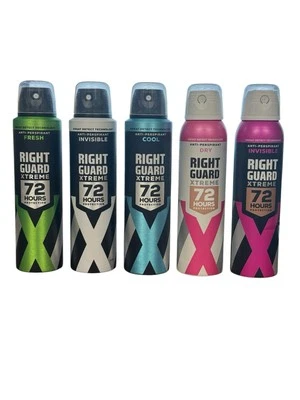 Desodorante Right Guard, Xtreme Invisible 72H Spray Antitranspirante 5 Paquetes Foto 1 de 2