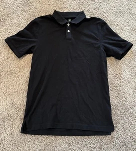 George Men's Polo Shirt Small (34-36) Stretch Short Sleeve Black Cotton - Picture 1 of 7