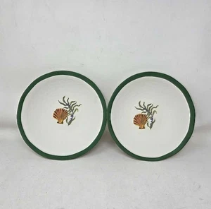 Neu 2er Set Anthropologie x Nathalie Lete By the Sea Melamin Schalen grün - Bild 1 von 9