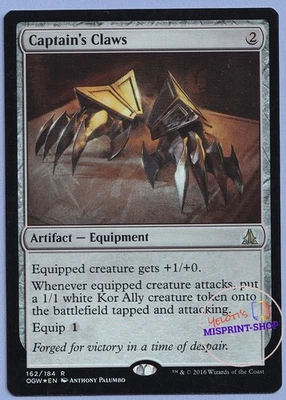 Captain's Claws FOIL Mtg MISPRINT. The foil layer is from another card - Imagen 1 de 4