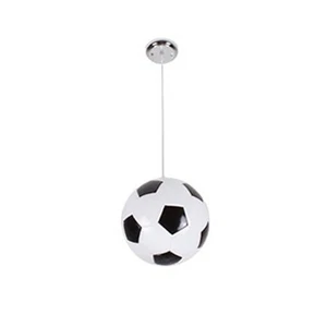 7.8" Glass Globe Pendant Light Fixtures: Black and White Football Glass Socce... - Picture 1 of 9