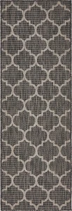Unique Loom Outdoor Trellis Collection Area Rug (2' x 3' 1" Runner, Black/ Iv... - Picture 1 of 7