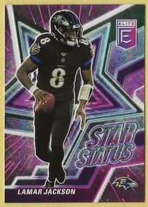 2021 Donruss Elite Lamar Jackson Star Status Pink Baltimore Ravens SS8 - Picture 1 of 2
