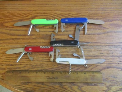 5 New Old Stock 5 Blade Knives Colonial Knife USA Camp / Sport Knife Mixed Lot - Image 1 of 4
