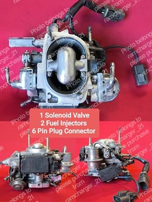 87 88 89 Nissan D21 Pathfinder Pickup 4 cilindros conjunto de corpo do acelerador TBI AFH45M-14 - Imagem 1 de 4