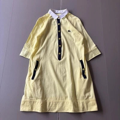 Túnica de Vestido Burberry London Etiqueta Azul Cuello Línea A [YEL/38/VG] LTD De JP Foto 1 de 4