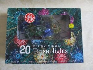 Tinsel Midget Vintage 20 GE Merry - Ensemble String Light pour Arbre de Noël en Boîte