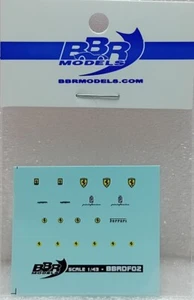 decal 1/43 MARCHI FERRARI con cromatura BBR DF02 - Imagen 1 de 1