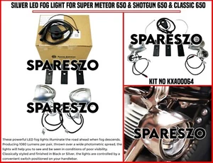 SILVER LED FOG LIGHT FIT FOR R.E SUPER METEOR 650 & SHOTGUN 650 & CLASSIC 650 - Picture 1 of 24