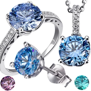 Goldmaid Ring, Kette oder Ohrstecker 925er Silber Swarovski Zirconia Echtschmuck - Bild 1 von 20