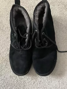 Mens UGG Neumel Suede Sheepskin Lined Ankle Boots Lace Up 12 - Picture 1 of 6