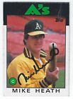 MIKE HEATH OAKLAND A'S SIGNED 1986 CARD TIGERS BRAVES CARDINALS NEW YORK YANKEES
