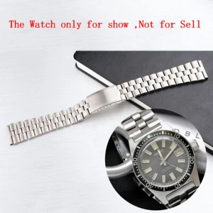 19mm Stahl Silber Vintage Uhrenarmband für Seiko SKX 80er Pogu 6139 KS gerade - Bild 1 von 6