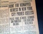 DISAPPEARANCE OF DOROTHY ARNOLD American Socialite & Heiress 1911 Old Newspaper