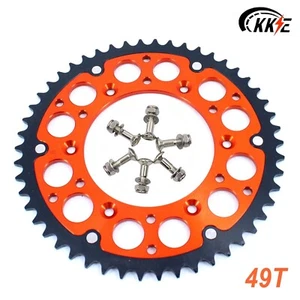 KKE 49T Rear Hybrid Sprocket Fit KTM EXC-F SX SXF XCF 125-530CC 1998-2024 Orange - Picture 1 of 12