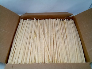 12" / 30cm, Natural Beeswax Greek Church Candles Handmade Dipped Taper Appr. 200