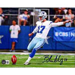 Brandon Aubrey Signed 8x10 Photo Dallas Cowboys BECKETT Certified NFL HOF