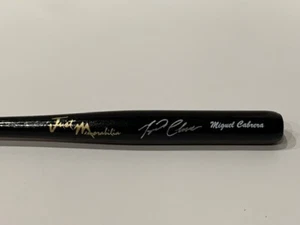 Mini Bate Autografiado Miguel Cabrera Tigres de Detroit Just Minors LE 23/50 Novato - Imagen 1 de 3