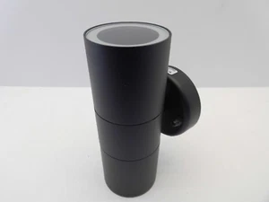 AURORA ENLITE EN-WL2BLK BLACK ALUMINIUM GU10 UP/DOWN WALL LIGHT IP44 DECORATIVE - Picture 1 of 4