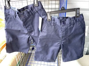Lot Of 2 US polo assn uniform shorts boys size 5 navy blue brand new Tag - Picture 1 of 6