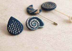 Mother's day gift DIY Kit for set of 4 styles Sashiko Brooches