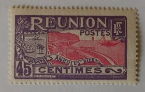 Sello de la reunión francesa, 1907, sc#80, como nuevo, VLH, OG - Imagen 1 de 2