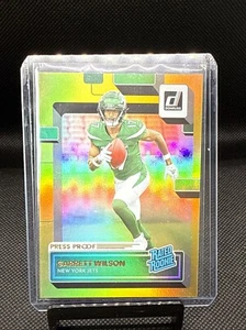 2022 Donruss Garrett Wilson RC Press Proof Premium Gold #306 New York Jets - Picture 1 of 2