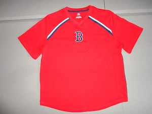 Boston Red Sox Embroidered V neck Polyester Jersey Shirt MLB Baseball Adult L - Picture 1 of 7