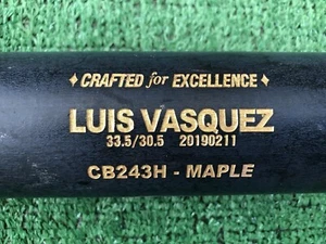 BATE DE BÉISBOL USADO LOS ANGELES DODGERS LUIS VASQUEZ JUEGO - Imagen 1 de 2