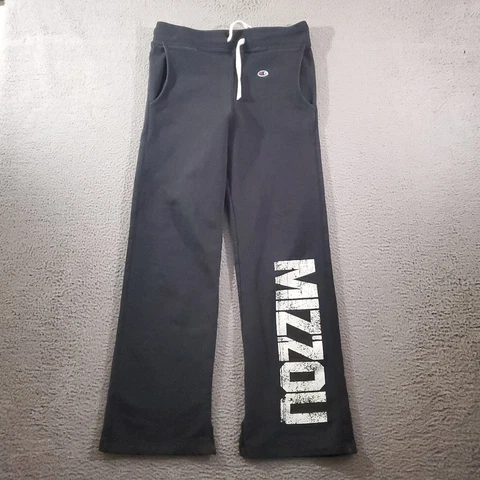 Mizzou Pants Womens Small Black Straight Leg Sweatpants Champion Brand NCAA Cover