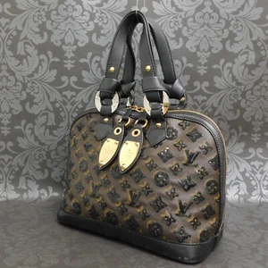 LOUIS VUITTON MONOGRAM Eclipse ALMA Handbag Satchel Purse Bag #3 Rise-on - Picture 1 of 15
