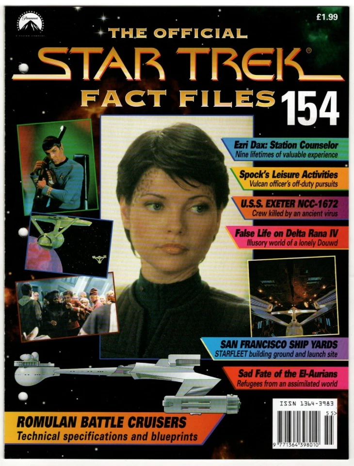 Star Trek Fact Files #154. Ezri Dax. VFN. GE Fabbri Ltd 1999 - Image 1 of 1