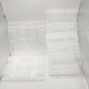 Jello Play Brick Molds Jigglers Edible Building Blocks 4 trays tray 2 lids Clear - Picture 1 of 8