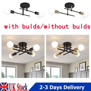 2/6-Head Sputnik Chandelier Semi Flush Mount Modern Ceiling Light Living Room - Picture 1 of 17
