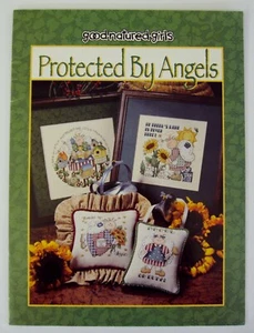 Cross Stitch 10 Guardian Angel Pictures Pillows Pattern Leaflet Phrases Mottos - Picture 1 of 2