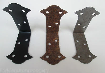 IRONMONGERY WORLD ORNATE BUTTERFLY CHEST TRUNK CASKET FURNITURE CORNERS ANGLE BRACE DECOR STRAP