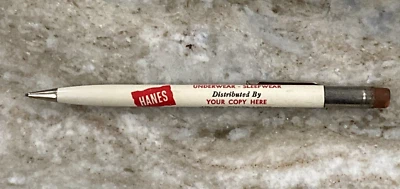 Roupa íntima Hanes roupa de dormir vintage script anúncio lápis mecânico 4809 - Imagem 1 de 4