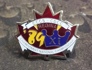 CCCS CDCC Campeón Campeonato Nacional Regina 1989 Pin Insignia - Imagen 1 de 3