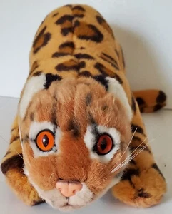 K&M Vintage 1997 Jaguar Realistic Plush Stuffed Animal Orange Eyes - EUC - Picture 1 of 9