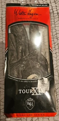 GUANTE DE GOLF WALTER HAGEN PARA HOMBRE IZQUIERDO MED/LG TOUR XI DISEÑO CUERO NEGRO-NUEVO Foto 1 de 4