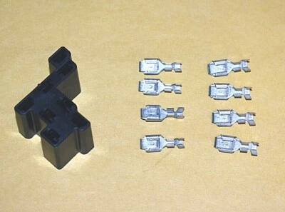 8 Cavity Headlight Wiring Harness Connector & Terminals Ford GMC Chevy IHC Truck Foto 1 de 4