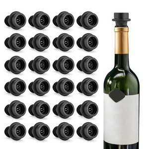 24 Pcs Wine Stoppers Vacuum Silicone Wine Saver Preserver Reusable Bottle Sealer - Picture 1 of 7