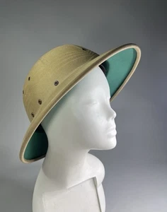 Vintage 1948 Hawley Jumanji Style African Pith Helmet Military Safari Hard Hat - Picture 1 of 11