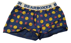 Build A Bear Workshop Bearboxer estampado de patas rojas cara sonriente amarilla azul marino - Imagen 1 de 13