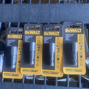 3 Stück Dewalt 1/4 Zoll X 1-7/8 Zoll Magnetischer schlagfertiger Mutterndreher Neu - Bild 1 von 2